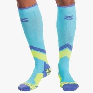 NEW ZENSAH unisex tech and compression light cushion socks in aqua/ yellow /purp